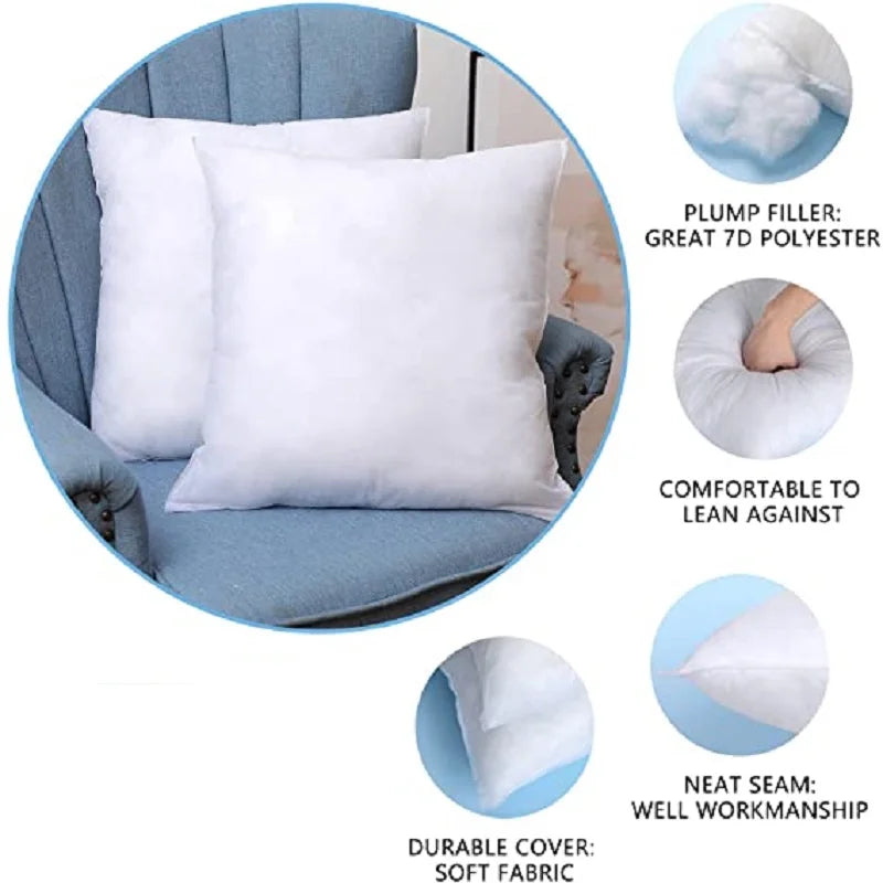 Afralia™ Soft Pillow Insert Core for Sofa Car, Various Sizes 30x50cm - 60x60cm