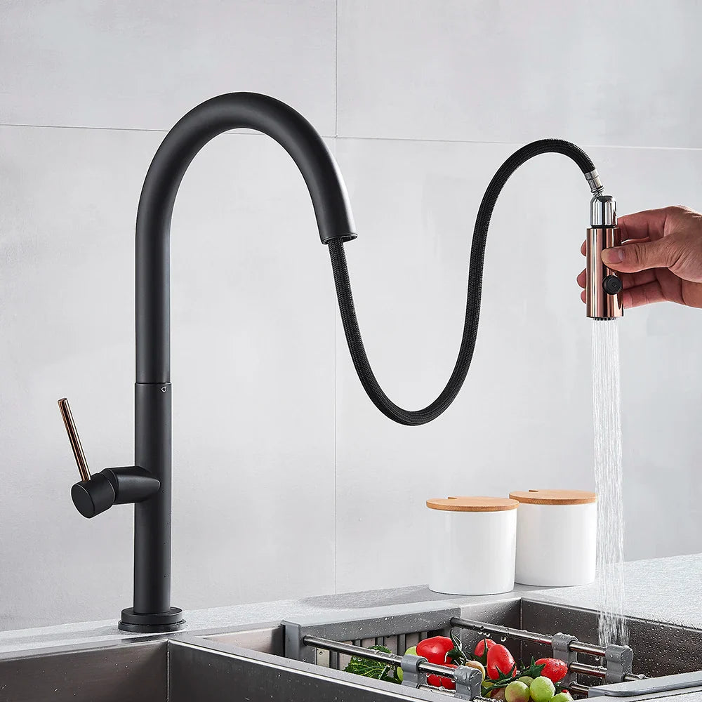 Afralia™ Smart Touch Sensor Kitchen Faucet with Pull Out Mixer - Sensitive Control