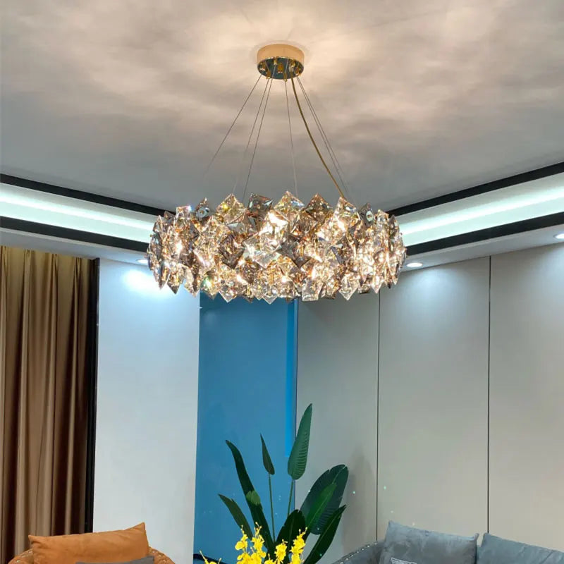 Afralia™ Crystal Chandelier: High-End LED Pendant Light for Living Room, Dining Room & Kitchen