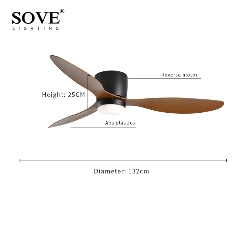 Afralia™ White Ceiling Fan with LED Light and Remote Control