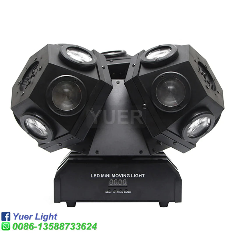 Afralia™ RGB Laser Beam Moving Head Light 18x10w DJ Disco Xmas Party Lights