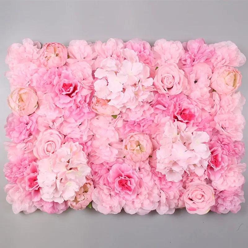 Afralia™ Rose Flower Wall Decoration Plate Silk Pink Background Bouquet