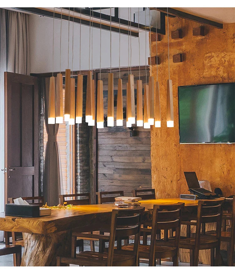Afralia™ Wooden Pendant Lights: Nordic Style Hanging Lamp Fixtures for Home and Commercial Spaces