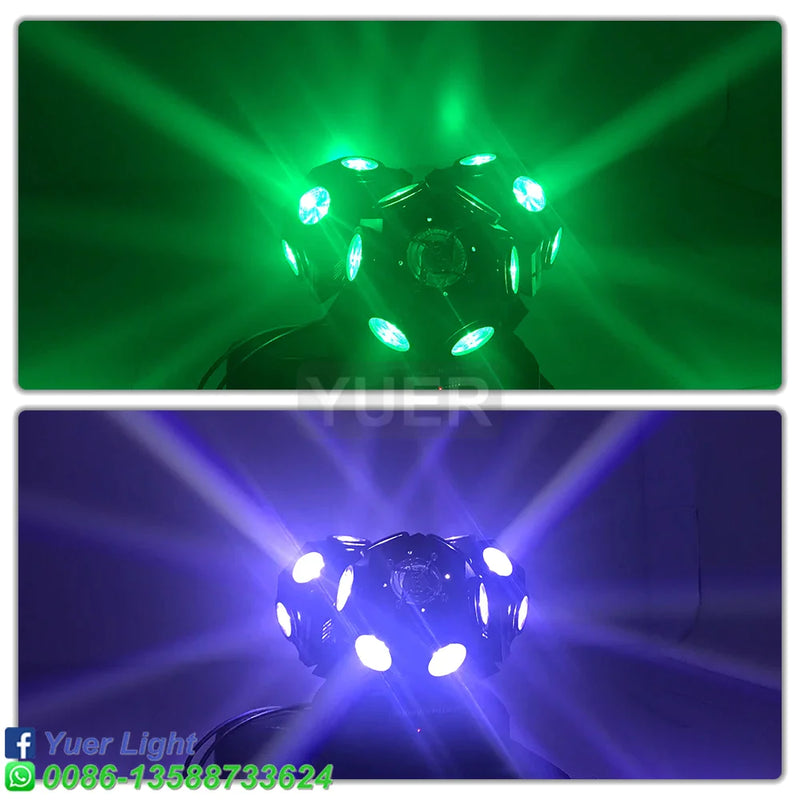 Afralia™ RGB Laser Beam Moving Head Light 18x10w DJ Disco Xmas Party Lights