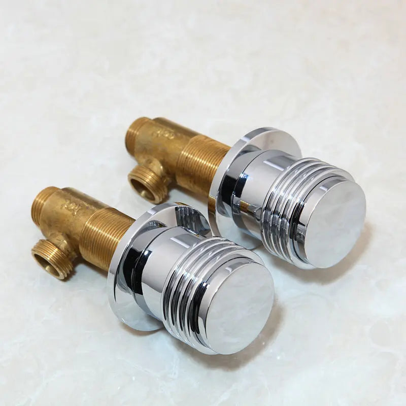 Afralia™ Waterfall Ceramic Double Handle Chrome Faucet Set for Bathroom Sink