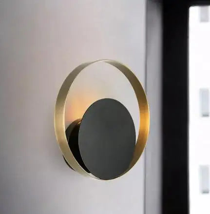 Afralia™ Golden Ring Wall Sconce: Nordic Bedroom Lighting Fixture for Modern Living Room Decor
