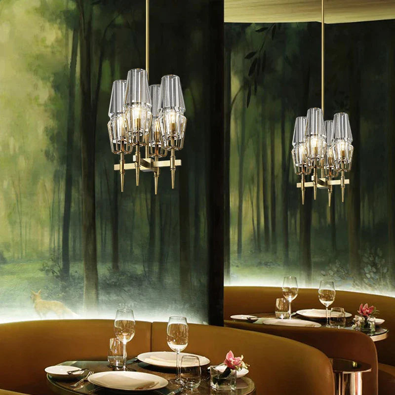 Afralia™ Brass Ana Chandelier: Vintage Retro Dining Table Lighting