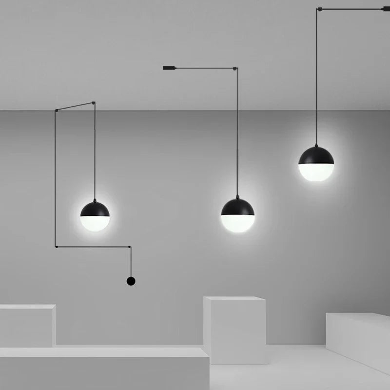 Afralia™ Glass Ball Pendant Lamp LED Chandelier for Kitchen Island Decor