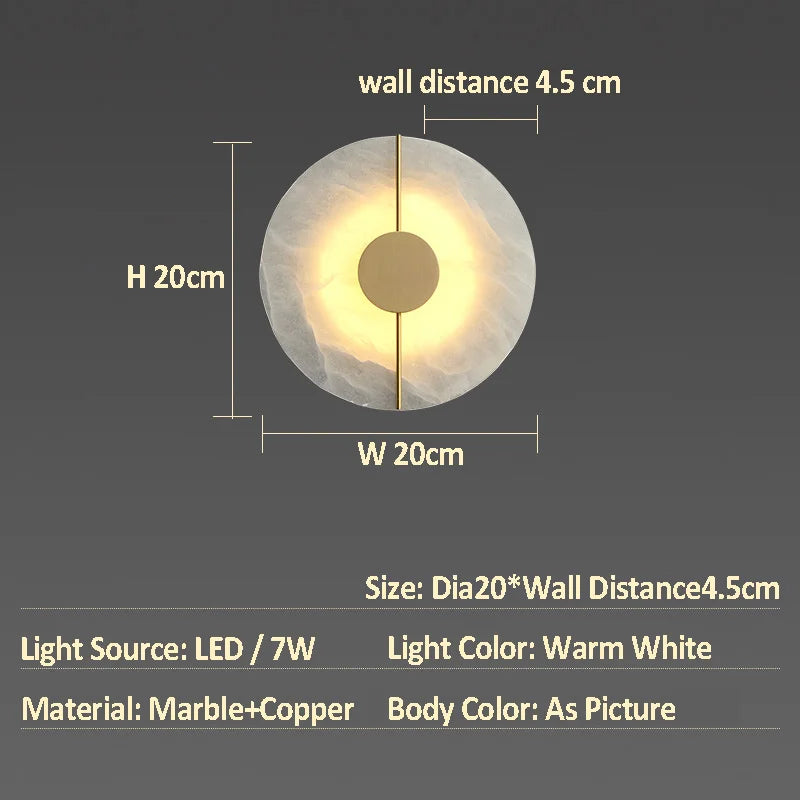 Afralia™ Copper Luxury Wall Sconce Lamp 7W LED Light for Living Room, Bedroom, Hotel Lighting