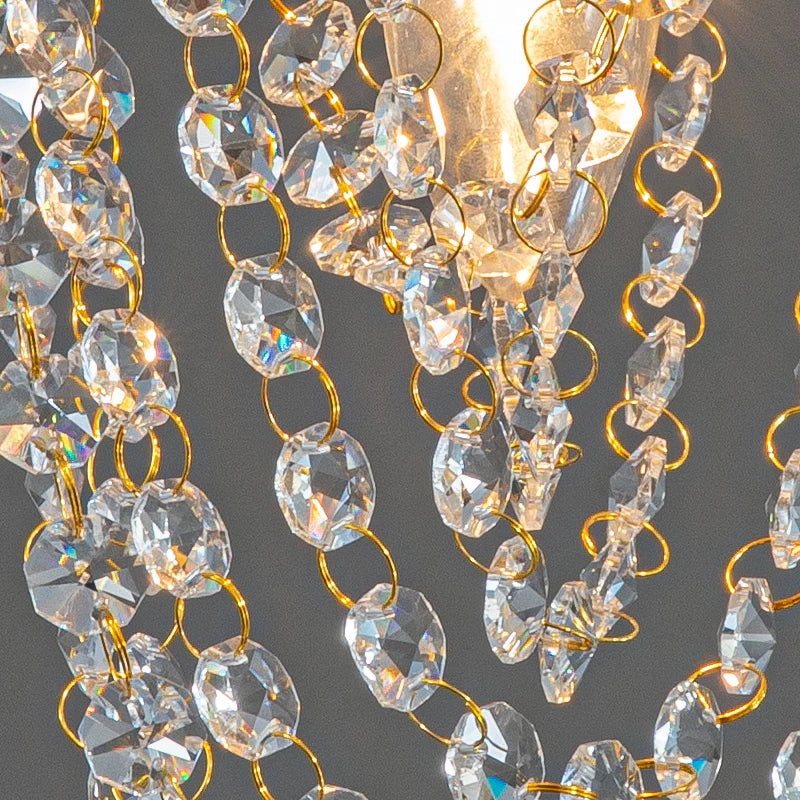 Afralia™ Crystal Sun Flower Ceiling Chandelier - Golden/Silver for Foyer, Bedroom, Aisle Decor