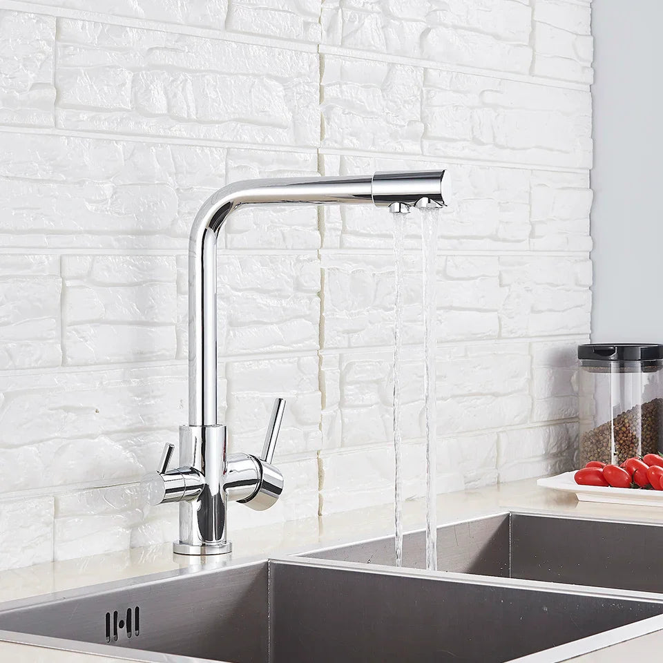 Afralia™ Rotatable Water Filter Kitchen Faucet with Drinking Water Tap