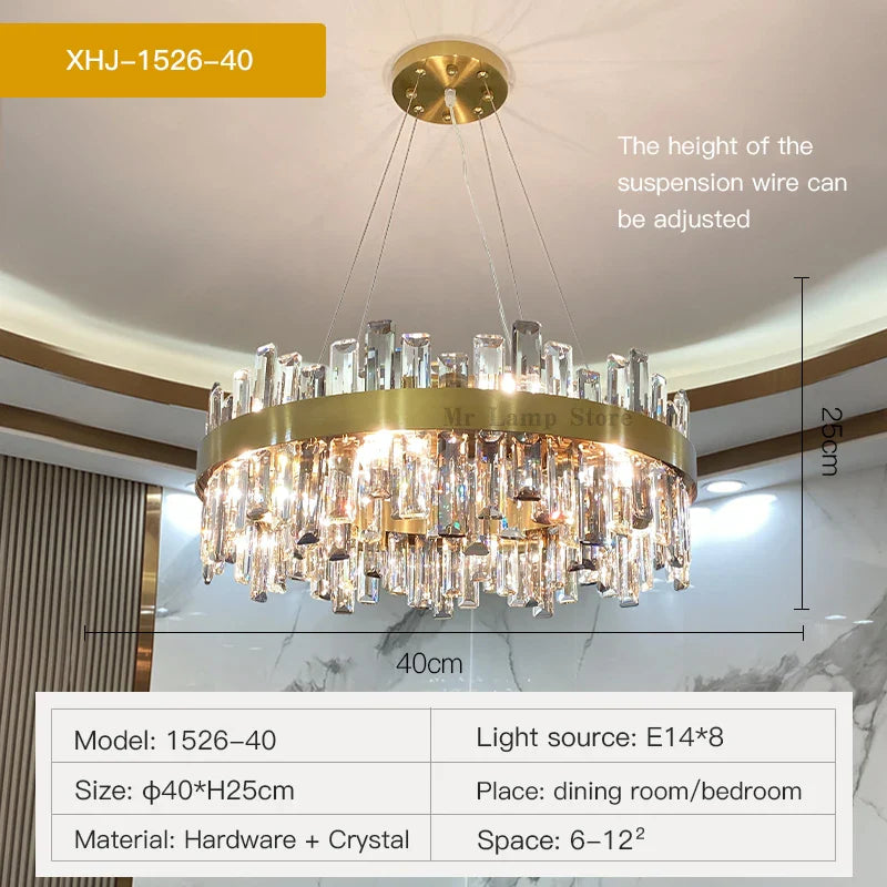 Afralia™ Luxury Crystal Chandelier: Elegant, Simple, High-end Lighting Solution