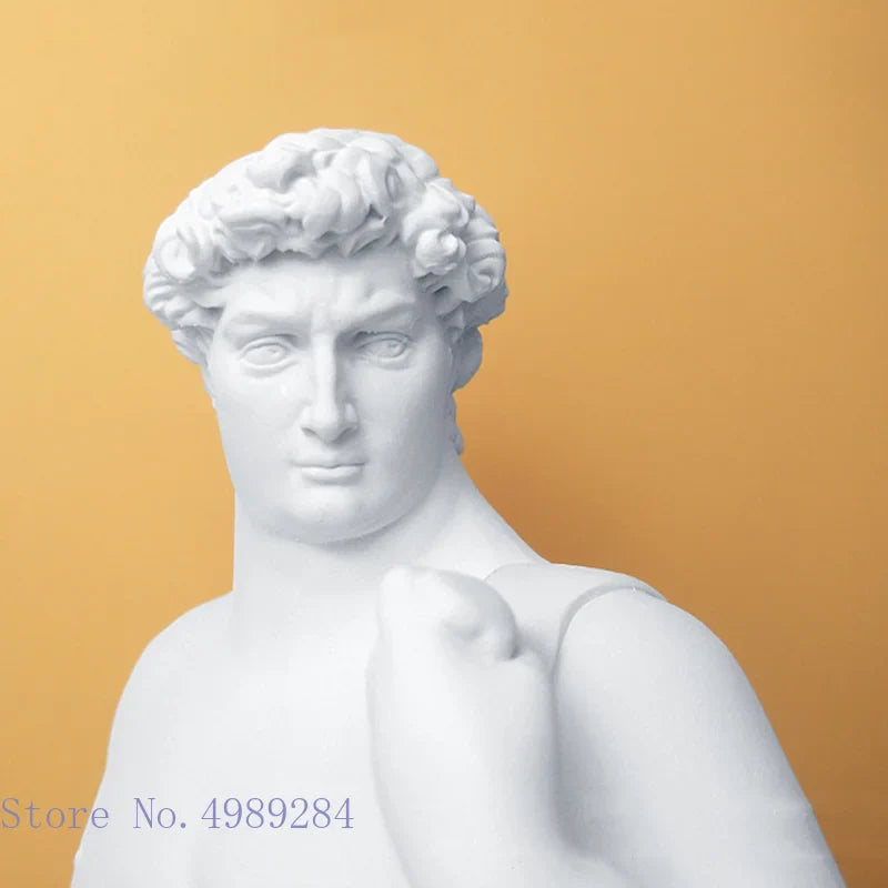 Afralia™ David Obesity Resin Sculpture: Nude Male Figure Art Home Decor Ornament