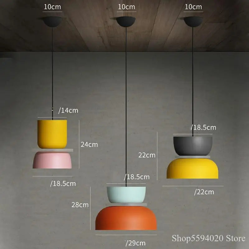 Afralia™ Modern Lustre Pendant Lights: Halo Hanglamp Nordic Loft Makaron Lamparas Lighting