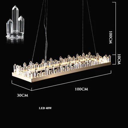 Afralia™ Dimmalbe LED Crystal High Ceiling Chandelier for Living Room