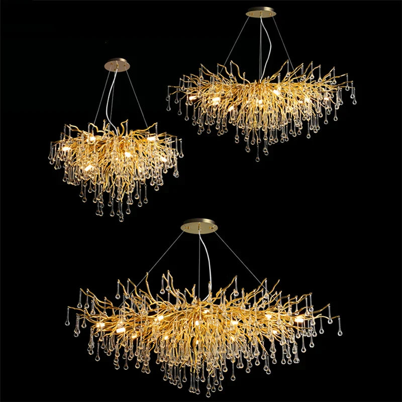 Afralia™ Crystal LED Ceiling Chandelier for Modern Luxury Decor