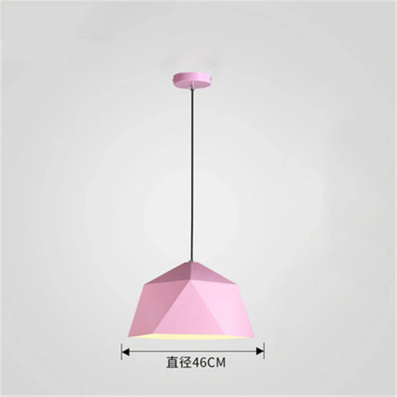 Afralia™ Iron Diamond Pendant Lights Modern Geometry Pendent Lighting for Living Room & Cafe