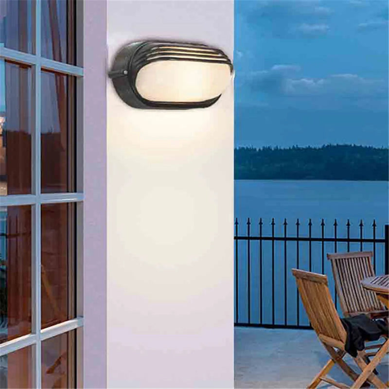 Afralia™ Black Bulkhead Wall Lantern Exterior Wall Light - Security Sconce for Porch & Patio