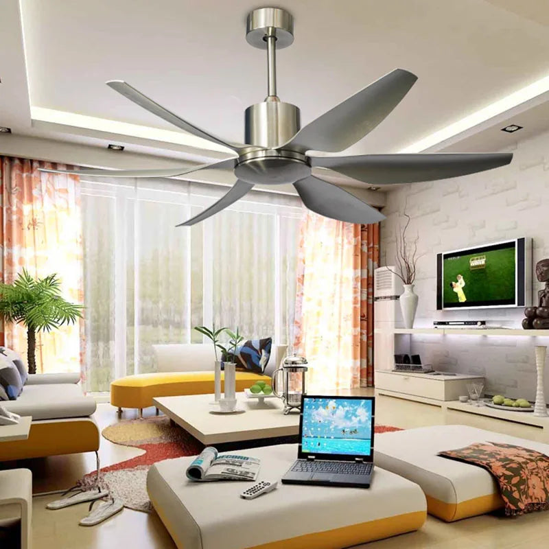 Afralia™ 66" Nordic Industrial Ceiling Fan with LED Light and Remote Control