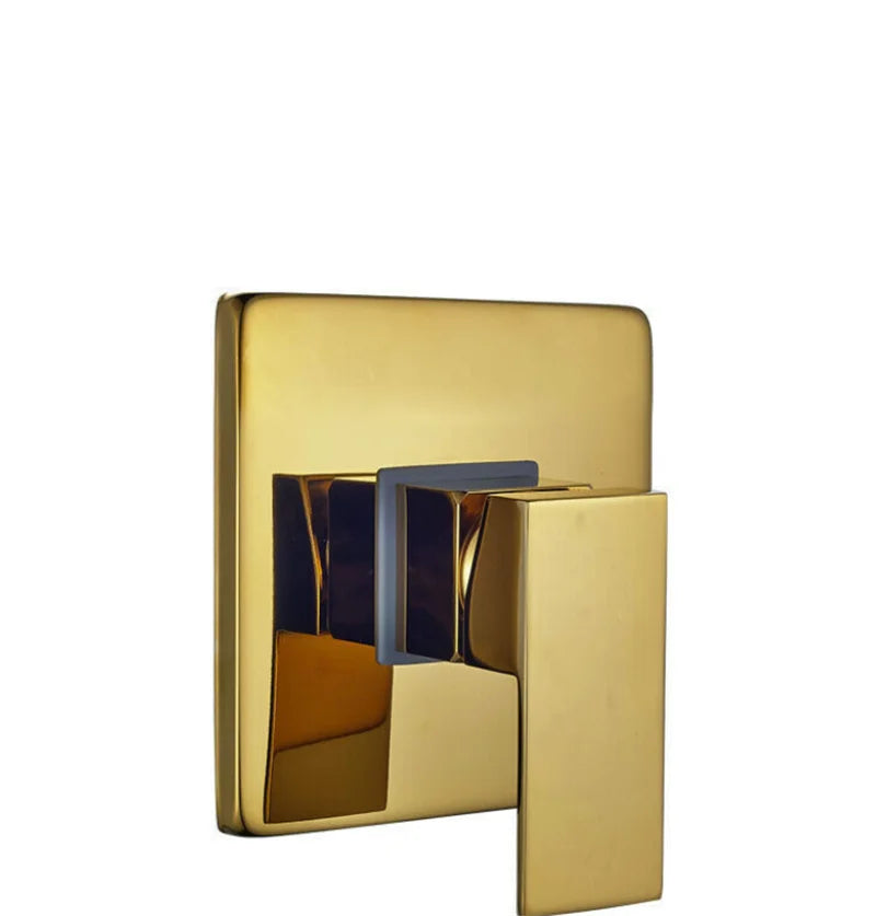 Afralia™ Golden Plated Rainfall Shower System Wall Mounted Shower Faucets Combo