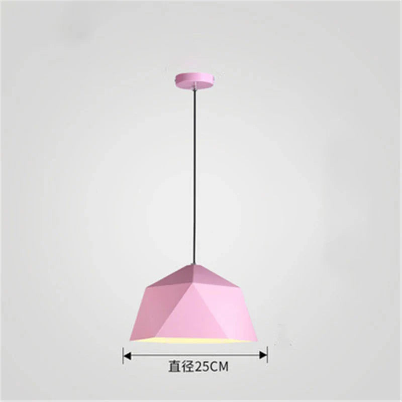 Afralia™ Iron Diamond Pendant Lights Modern Geometry Pendent Lighting for Living Room & Cafe