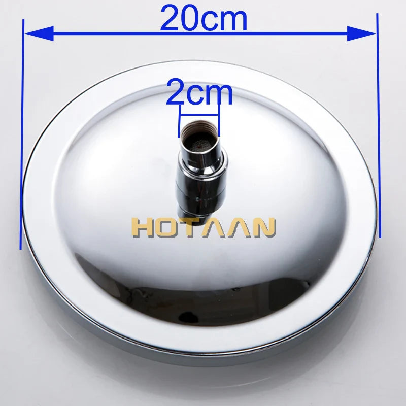 Afralia™ Round Stainless Steel Shower Head - 8 Inch Chrome Bathroom Chuveiro