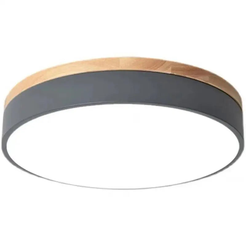 Afralia™ Modern Ultra-thin LED Ceiling Light Panel Solid Wood Surface Mount