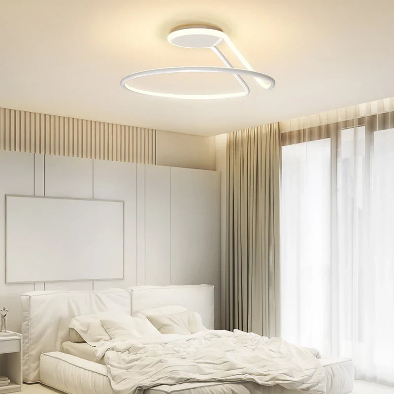 Afralia™ Aluminum LED Chandelier: Modern Minimalist Bedroom Kitchen Lighting Fixtures