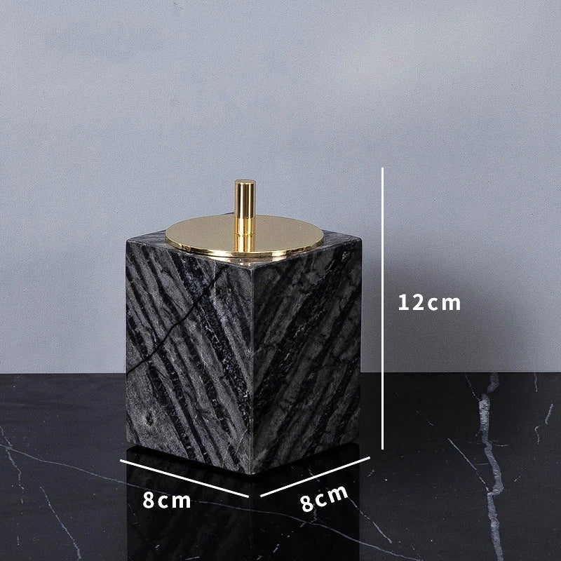 Afralia™ Ancient Wood Grain Marble Bathroom Set with Luxury Accessories