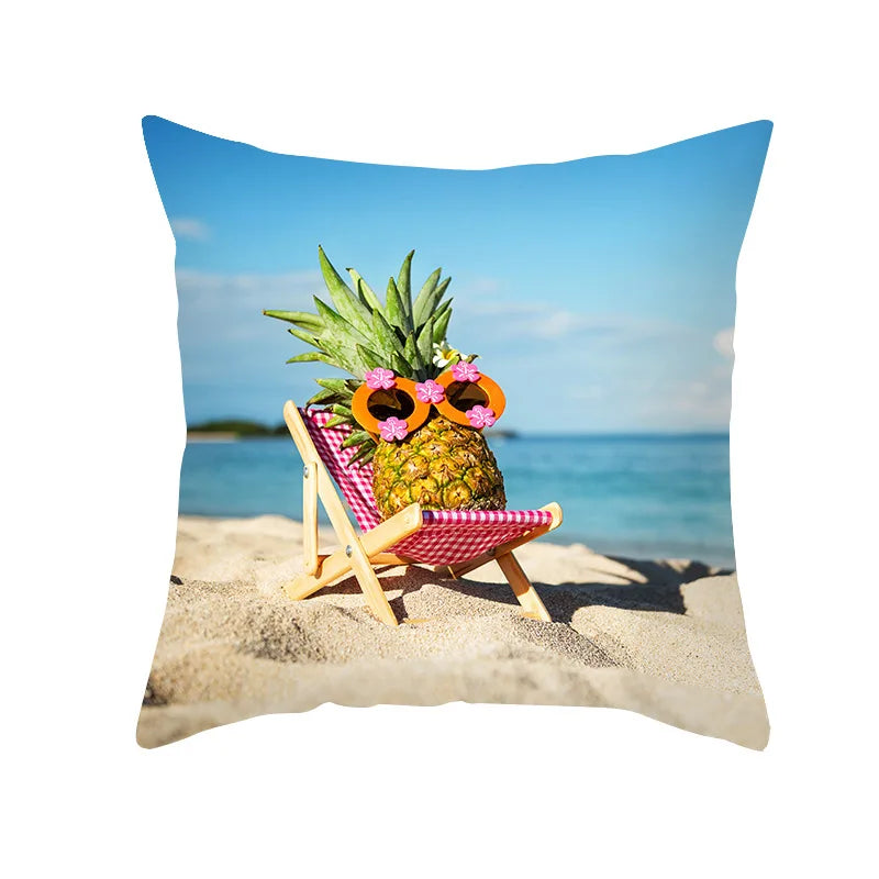Afralia™ Nordic Summer Ocean Beach Pillowcase for Home and Office Sofa Decor