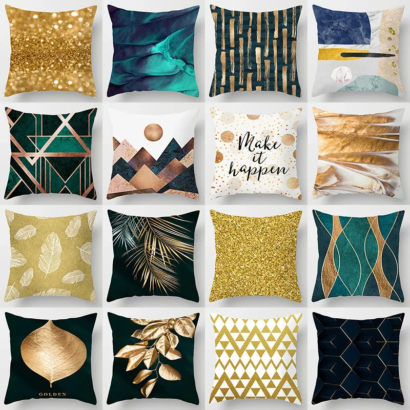 Afralia™ Tropical Plant Leaf Short Plush Pillow Cover for Home Sofa Bed Car