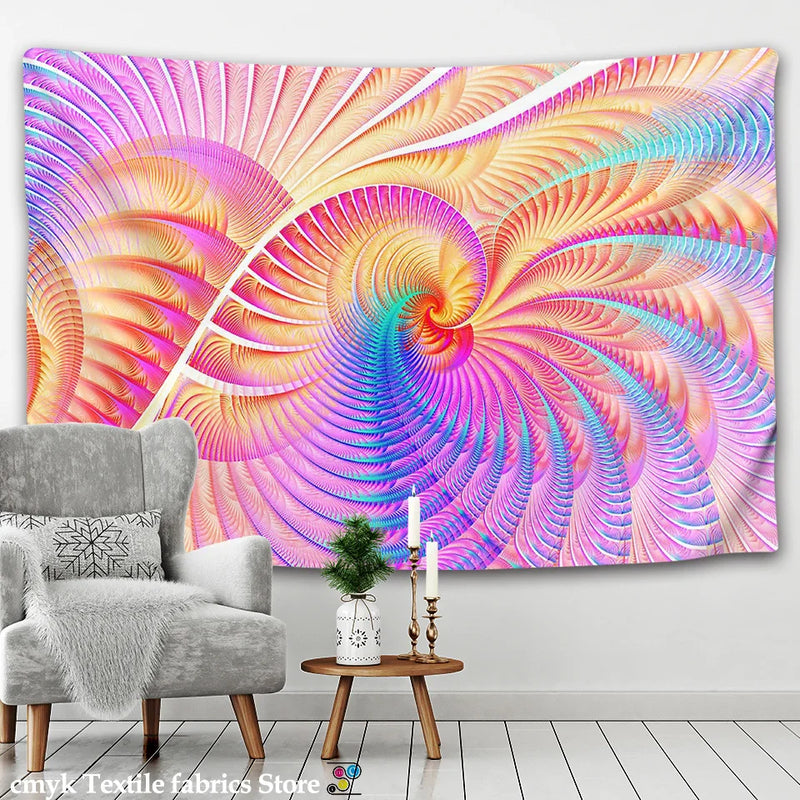 Afralia™ Psychedelic Mandala Wall Hanging Tapestry Boho Decor Hippie Tapestries