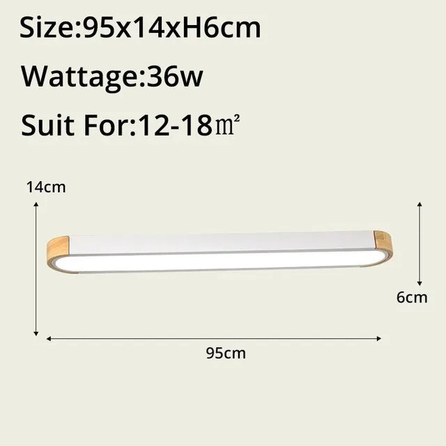 Afralia™ Wood LED Ceiling Lamp for Home Decor - Remote Control Panels for Living Room