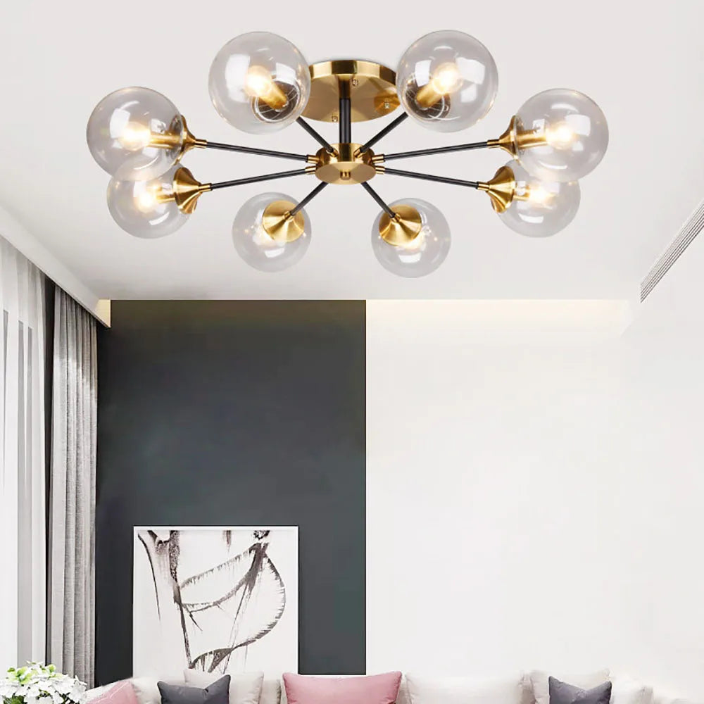 Afralia™ Postmodern LED Glass Ceiling Lights for Bedroom Dining Room Luxury Lighting