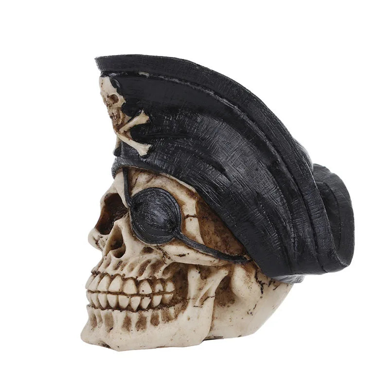 Afralia™ Pirate Captain Skull Sculptures Collection for Personalized Fashion & Halloween Decor