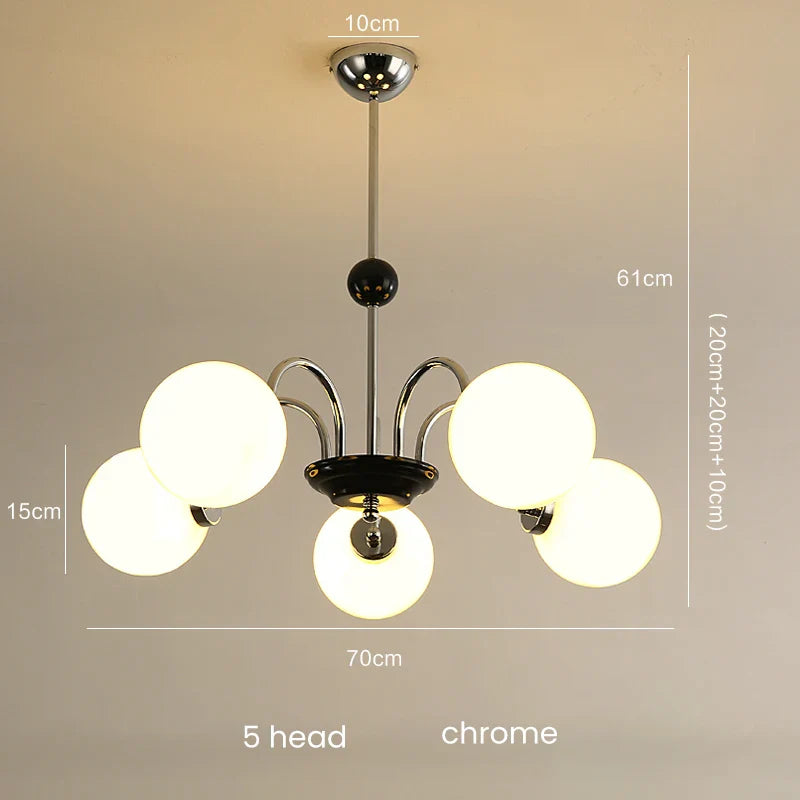Afralia™ Glass Ball Chandelier: Luxury Nordic Living Room Lighting in Gold/Chrome