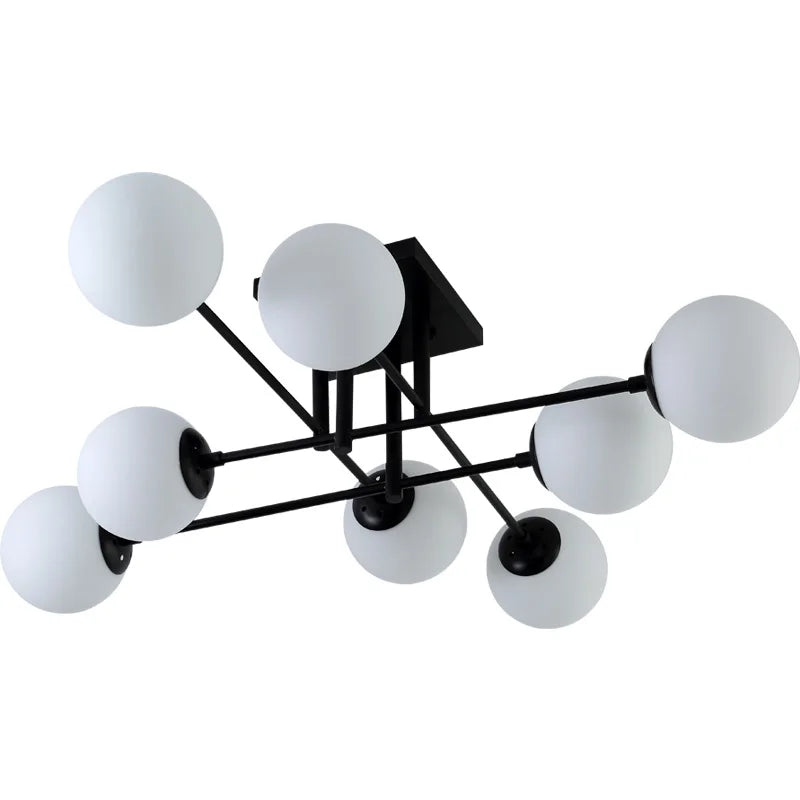 Afralia™ Milk Glass Ceiling Light Modern Ceiling Lamp Living Room Lighting