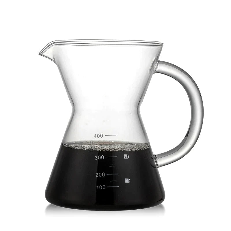 Afralia™ Glass Coffee Pot with Stainless Steel Filter Byzic™