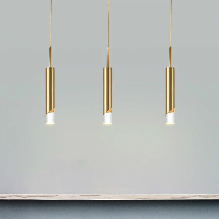 Afralia™ Gold LED Pendant Light: Modern Nordic Minimalist Hanging Lamp for Home, Restaurant, Bar