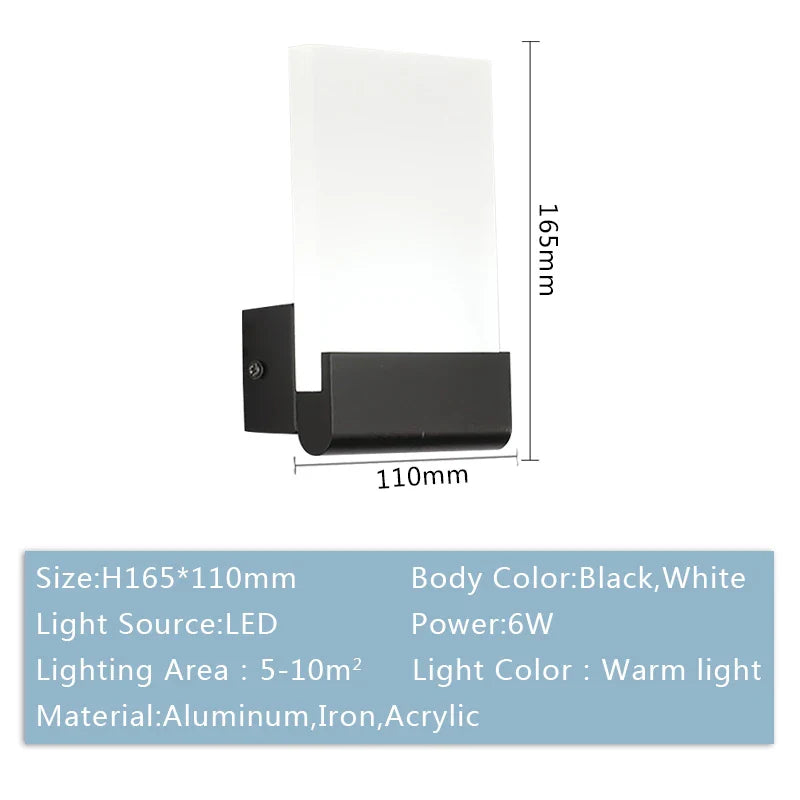 Afralia™ LED Wall Lamp for Bedroom Living Room Indoor Decor.