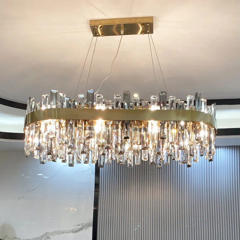 Afralia™ Luxury Crystal Chandelier: Elegant, Simple, High-end Lighting Solution