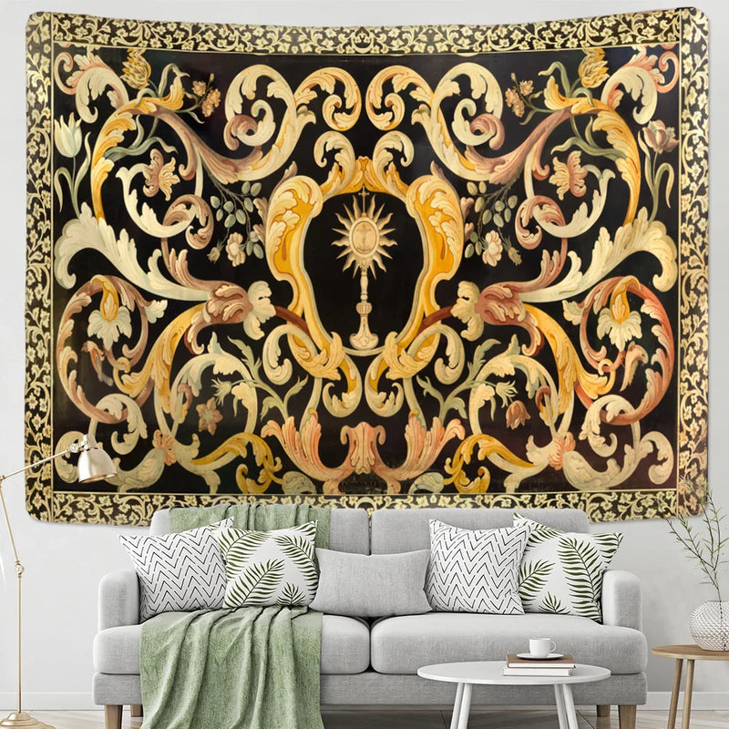 Afralia™ Scepter Flower Mandala Tapestry Wall Hanging