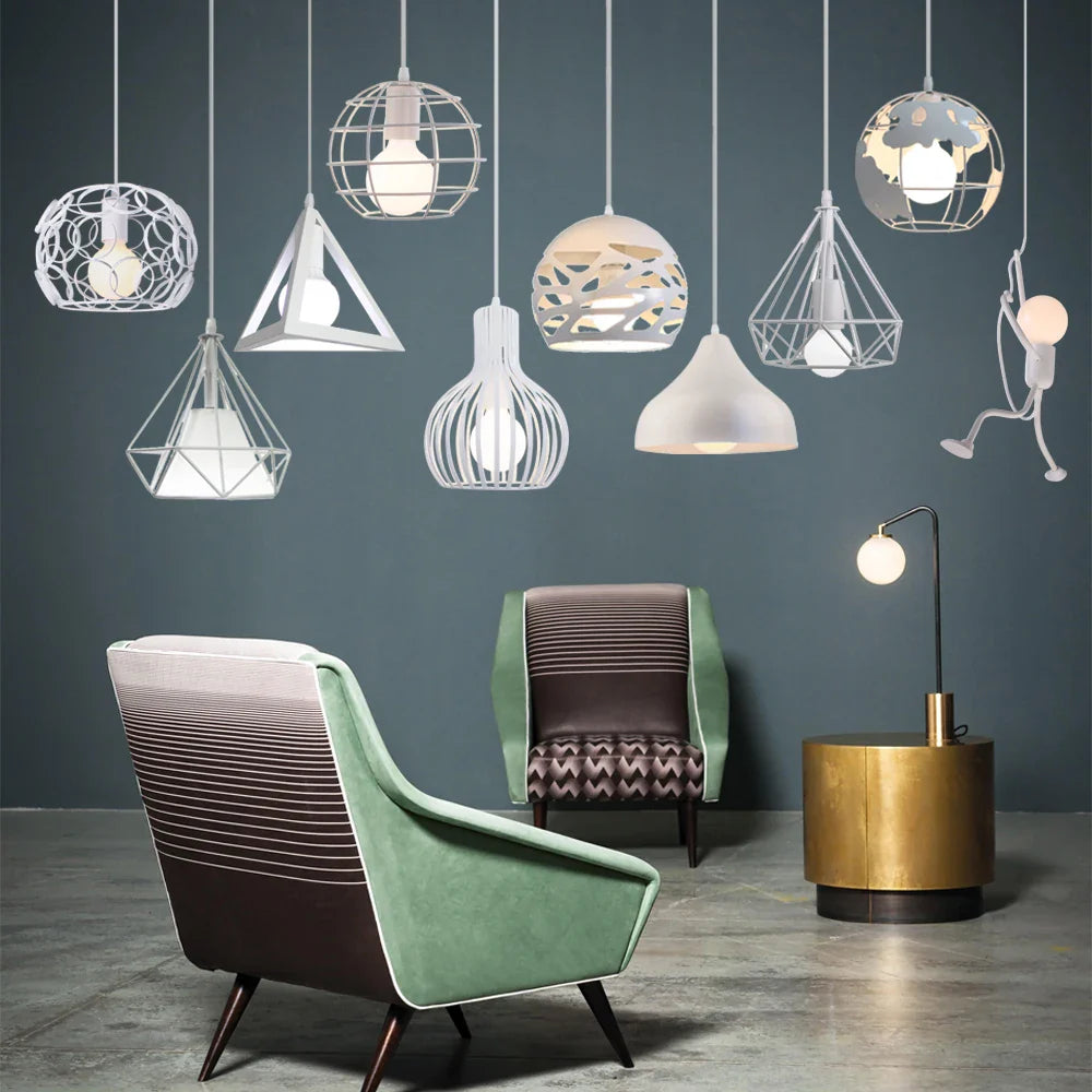 Afralia™ Industrial Pendant Lights: Modern LED Hanging Lamps for Home Living Room Kitchen Decor