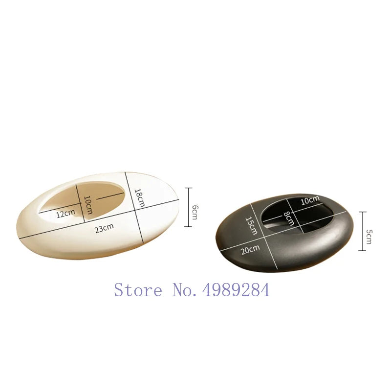 Afralia™ Cobblestone Deformation Ceramic Vase Flower Pot Modern Home Decoration