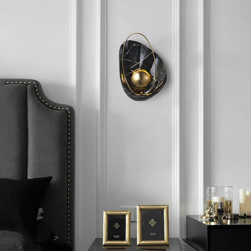 Afralia™ Marble Wall Lamp: Elegant Nordic Home Decor Lighting for Living Room, Bedroom, Hotel