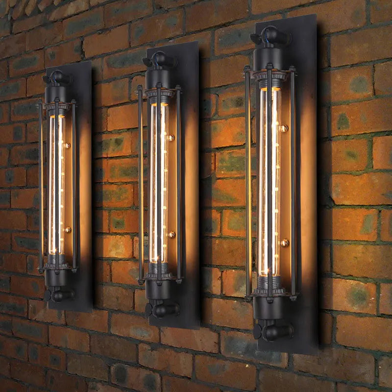 Afralia™ Retro LED Industrial Wall Light for Home Decor and Ambiance