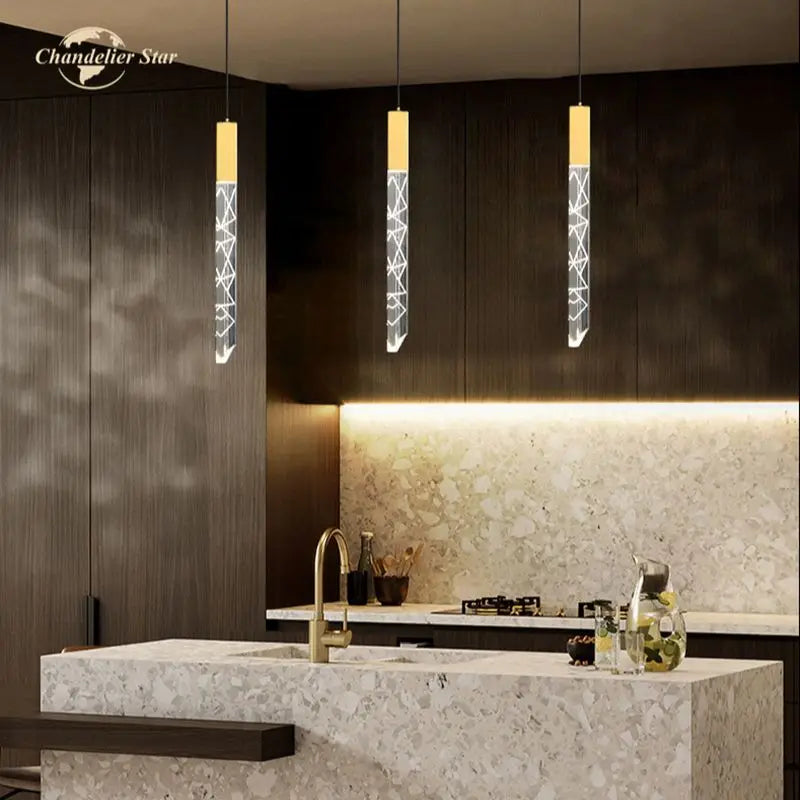 Afralia™ Modern Crystal LED Chandeliers - Stainless Steel Pendant Light for Bedroom, Living Room