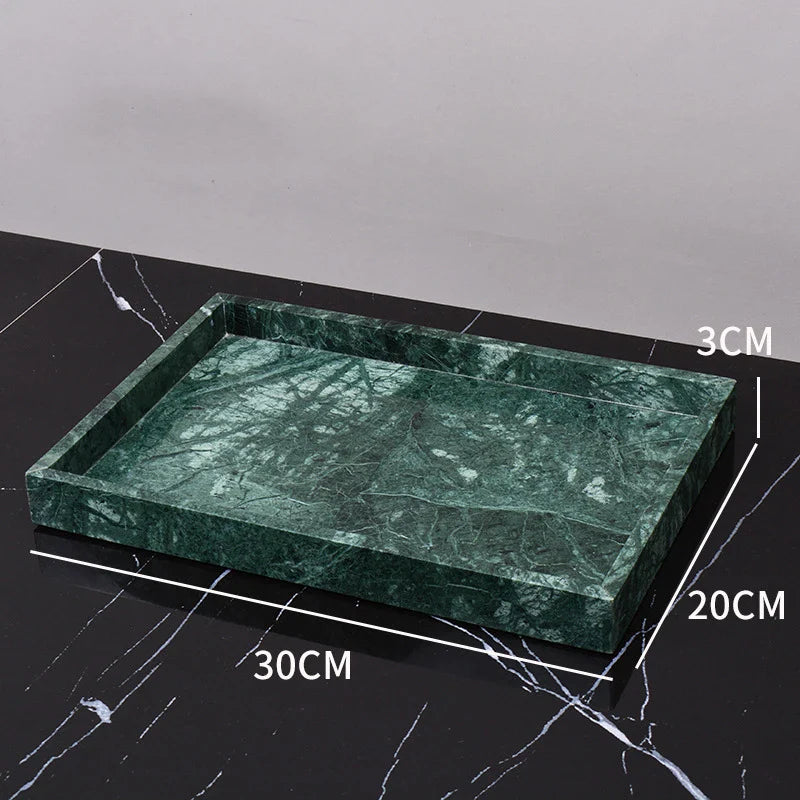 Afralia™ Green Marble Bathroom Set: Dispenser, Dish, Holder, Tissue Box & Accessories