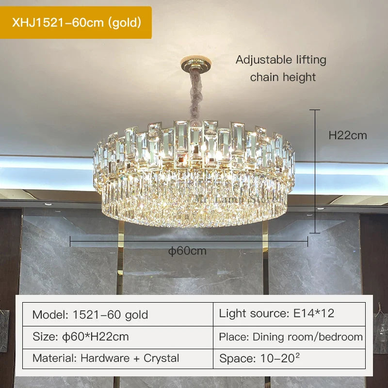 Afralia™ Crystal Chandelier: Elegant Lighting for Home, Living Room, Bedroom, Kitchen