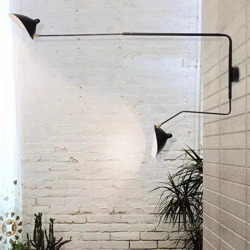 Afralia™ Black Serge Mouille Wall Lamp: Nordic Design, Creative Living Room Decor